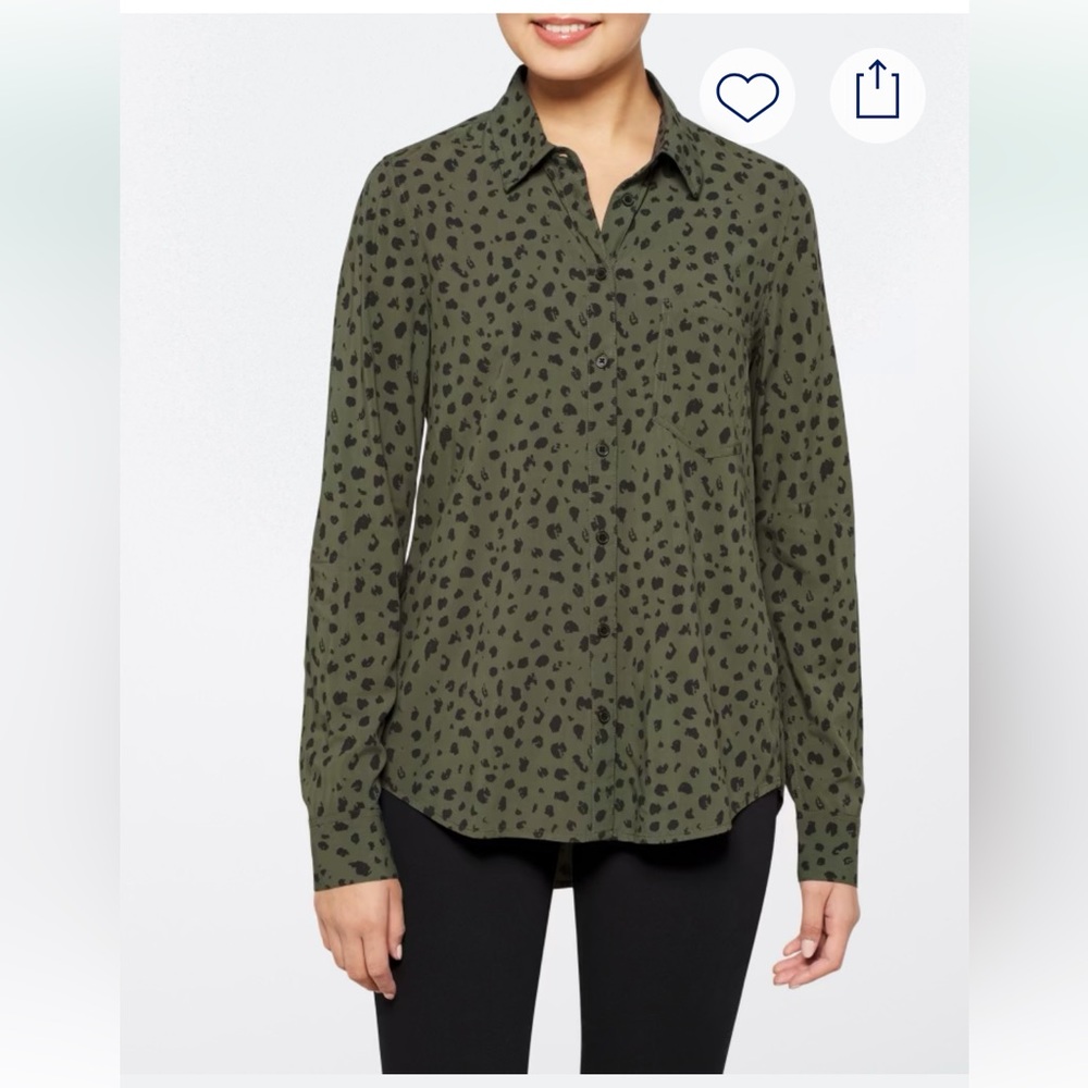 Hayley Button Down Woven Button Down Top NWT - image 1